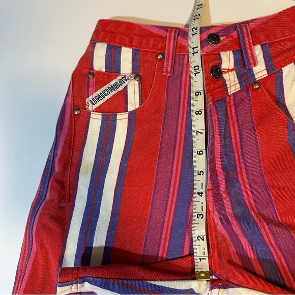 Vtg 90s Union bay striped jean shorts - Picture 7 of 10